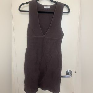 Artizia babaton deep v mocha dress